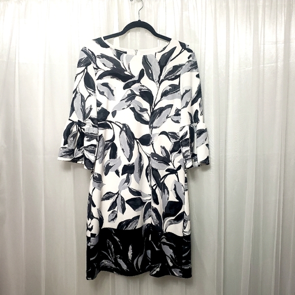 Alfani NWT Sz 6 Luxe Jungle Botanical Print Dress - Picture 3 of 12